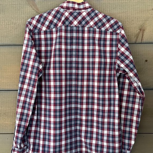 GAP Men's Plaid Long Sleeve Button Down Oxford Shirt Size M - Picture 3 of 5